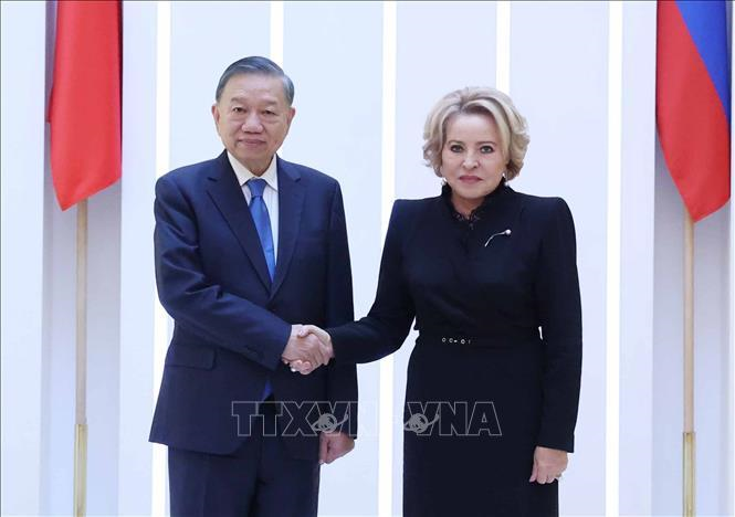 Tổng Bí thư, Chủ tịch nước Tô Lâm hội kiến Chủ tịch Hội đồng Liên bang Nga Valentina Matviyenko